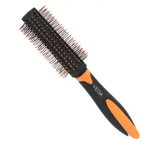 VEGA Round Brush For Men & Women with Inbuilt Hair Clip